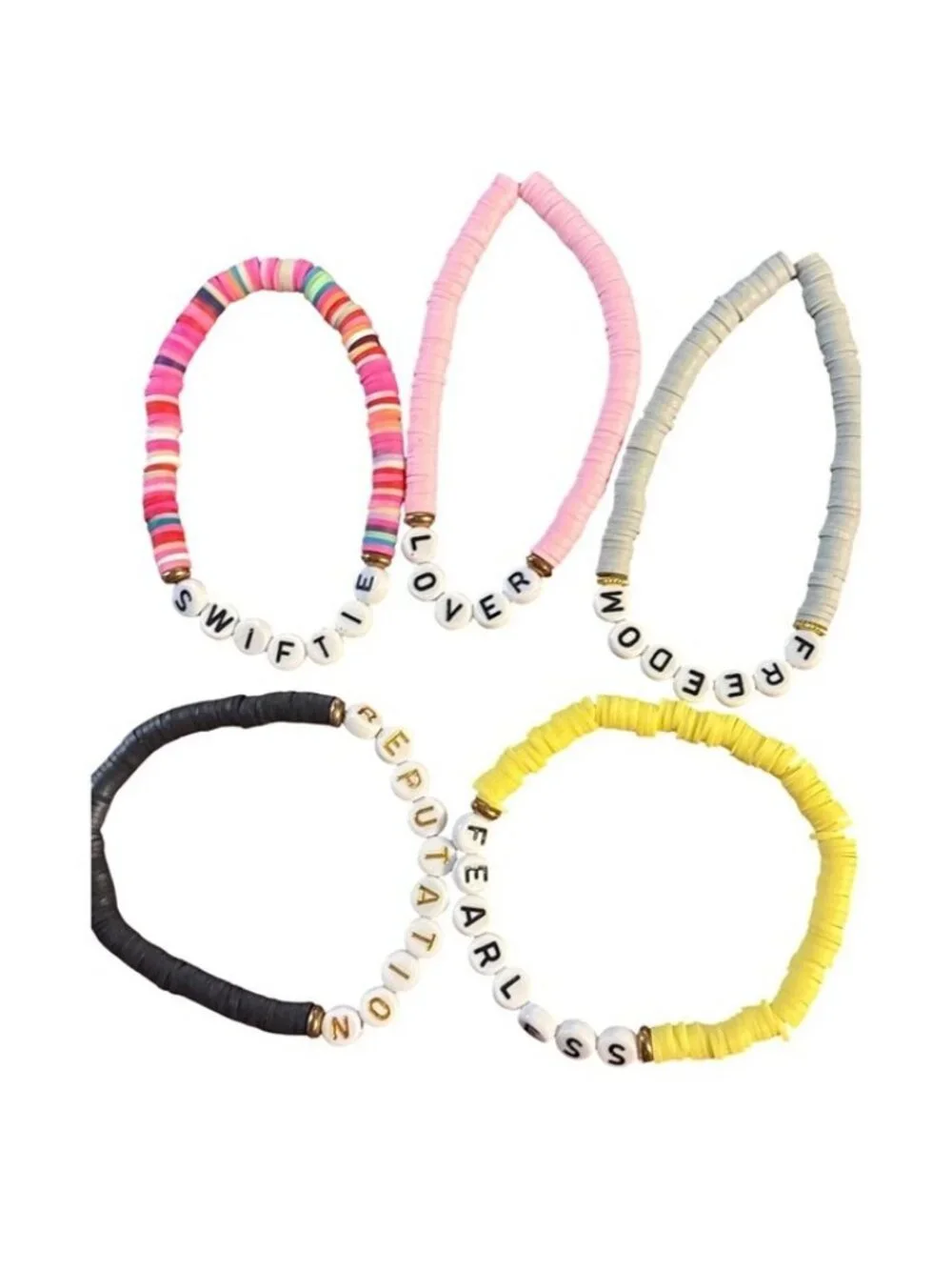 Taylor Swift Eras Tour Friendship Bracelets Set Of 5 Beaded Accessories Concerts